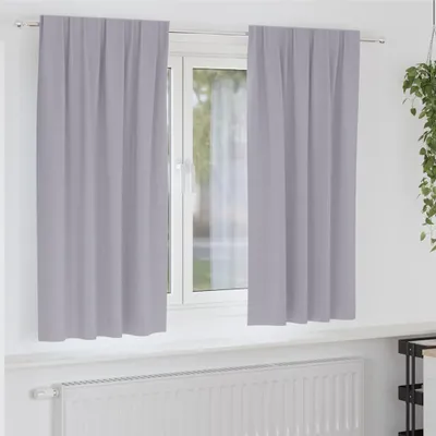 Immagine prodotto di Tende Blackout con Anelli 2 pcs Grigio Metallico 175 x 140 cm