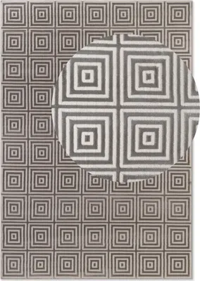 Produktbild von Elle Decoration | Moderner Teppich - 3D Effekt Geometrisch - Kurzflor Wohnzimmer - Edles Design - grau - 120 x 170 cm