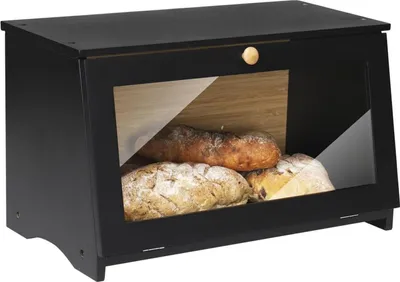 Obrázok produktu pre Leader Príslušenstvo Kôš na chlieb Bambusový kôš na potraviny 39x21x23cm čierny