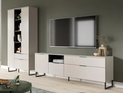 Produktbild von Wohnkombination Noida | 2-teilig | Kaschmir / schwarz