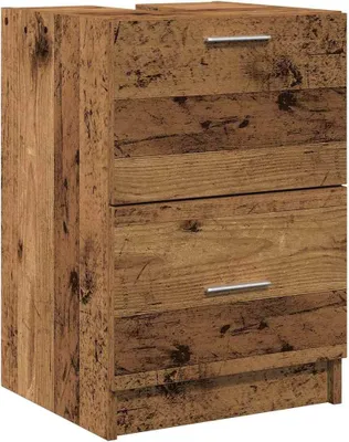 Produktbild von vidaXL Badezimmerschrank mit Tür Altholz 40 x 37 x 59 cm Holzwerkstoff
