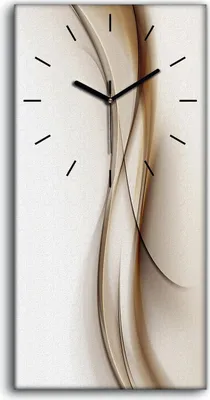 Produktbild von Wanduhr Uhr Wandbild Leinwand Geräuschlos 30x60 Wellen der Abstrakten Kunst - schwarze Hände