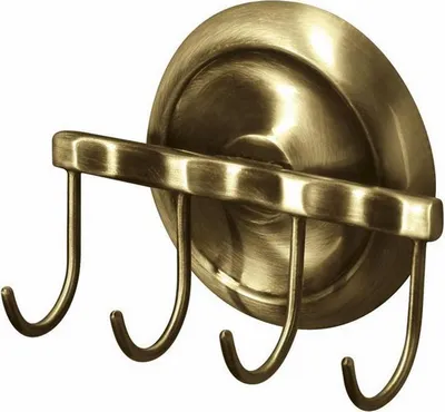 Produktbild von Deco Vierfach-Garderobe, Antikmessing