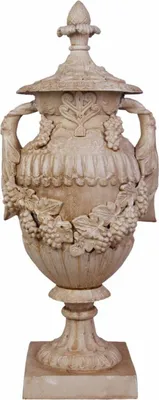 Produktbild von Casa Padrino Antik Stil Gartenpokal Garten Ornament - Gusseisen - Altweiss Antikstil Garten Dekoration - schwere Ausführung -