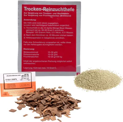 Produktbild von VINA Hefe für Rotwein und Schaumwein 20g - Weinhefe, Trocken Wein Hefe