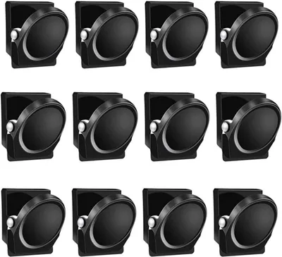 Productafbeelding van Magneetklemmen voor koelkast en whiteboard - 12 stuks zwart