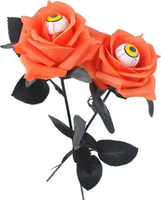 Produktbild von 2 Stück Halloween Künstliche Blumen Realistischer Augapfel Rosenstrauß Langer Stiel Blumendekor Home Party Dekoration Festliche Atmosphäre Requisite