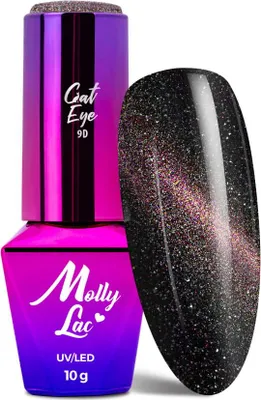 Produktbild von Magnetischer Hybrid-Nagellack mit Katzenaugen-Effekt Cat Eye Flashing Magic MollyLac 10g Nr. 150