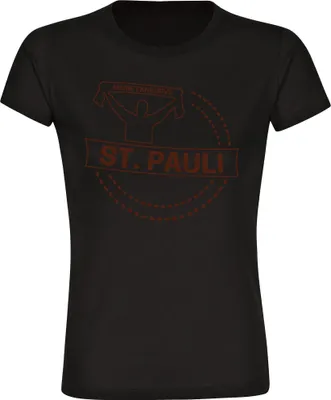 Produktbild von multifanshop Damen T-Shirt - St. Pauli - Meine Fankurve, schwarz, Größe M