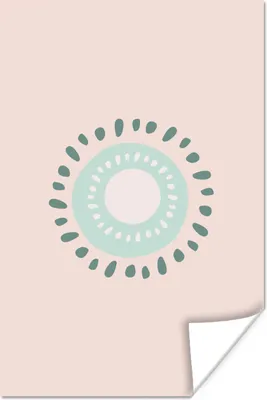 Produktbild von MuchoWow® Poster Sommer - Kiwi - Pastell 40x60 cm - Plakate für die Wand - Poster Babyzimmer