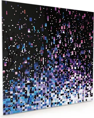 Produktbild von Küchenrückwand Spritzschutz Glas mit Motiv Pixelmuster 40 x 40 cm