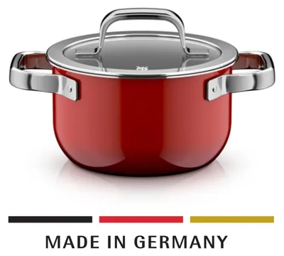 Image de WMF Fusiontec Mineral Pro, casserole avec couvercle, 16 cm, rouge passion, référence 122540