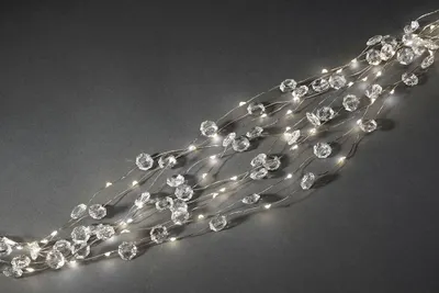 Produktbild von LED Diamantenlametta 24 Stränge mit 20 Dioden 480 Warmweiße Dioden