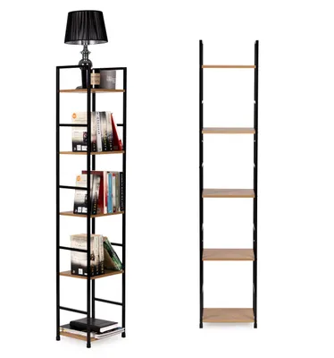 Zdjęcie produktu dla Regał drewniany nowoczesny metalowa rama LOFT 5 półek ModernHome