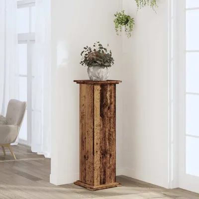 Produktbild von "2026 Promotion" Pflanzenständer - Hochbeet - Altholz-Optik 33x33x100 cm - Holzwerkstoff - Beete CC31195