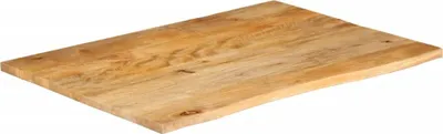 Immagine prodotto di vidaXL Piano del tavolo con bordo ad albero 90x80x2,5 cm in legno massiccio di mango