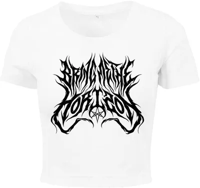 Produktbild von Bring Me The Horizon T-Shirt Damen Black Logo weiß L