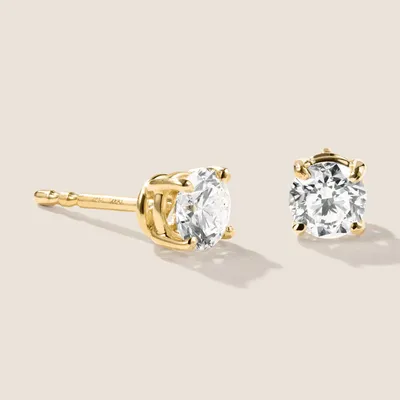 Produktbild von Brillant Diamant Ohrstecker 750 Gelbgold 18 Karat Gold 1,05 ct G/VS