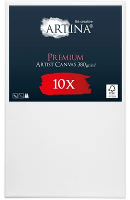 Produktbild von Artina Keilrahmen Leinwand Premium, 70x100cm, 10er Set