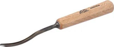 Produktbild von STUBAI Stemmeisen Stechbeitel Serie 52 - Form 20 | Gebogenes Hohleisen 2 mm, mit Holzgriff, für Figurenarbeiten, Profilleisten, Darstellung von welligem Haar und Wasser, zur Bearbeitung von Holz