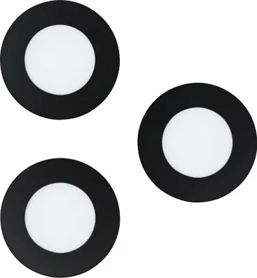 Produktbild von Eglo LED Einbauleuchten Fueva-Z 3x2,8W, CCT, RGB, Ø86mm, schwarz