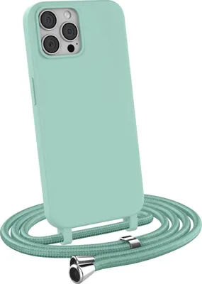 Produktbild von Handykette für Apple iPhone 12 | 12 Pro - Handyhülle mit Schnur Cover in Mintgrün