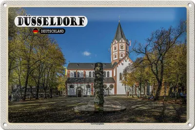 Produktbild von Blechschild Städte Düsseldorf Gerricusplatz Baustil 30x20cm