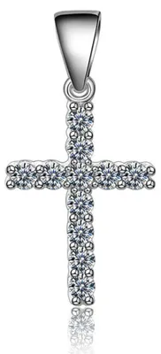 Immagine prodotto di Ciondolo in argento con croce in zirconi AGH593