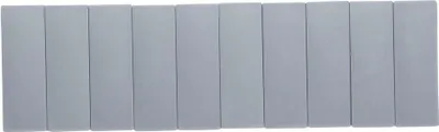 Produktbild von MAUL Magnet Rechteck 10 Stück 1 kg Kunststoff Ferrit bruchsicher erodiert lackiert 5.4 x 1.9 x 0.9 cm grau