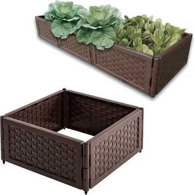 Produktbild von UPP Multifunktions Hochbeet flexibel & erweiterbar 4er Set inkl. Schutzhaube