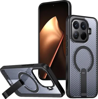 Produktbild von Kühlende Hülle für Xiaomi 15T Pro 5G Hybrid Design mit MagSafe & Stand Schwarz