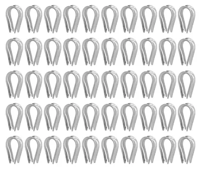 50 Stück Edelstahl-Kauschen für Drahtseile, 2 mm