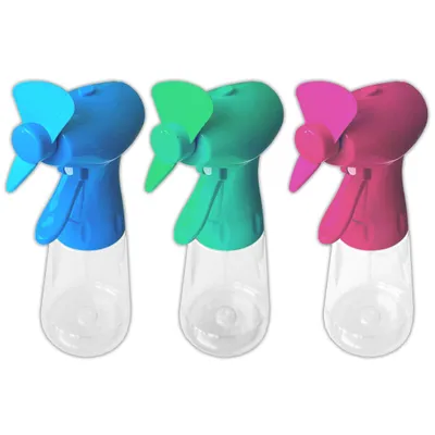 Produktbild von 1 Stück Handventilator mit Wasser Sprüher Batteriebetrieben 400 ml Fassungsvermögen Hand Ventilator