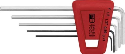 Produktbild von Swiss Tools Winkelschraubendreher- Satz im Kunststoffhalter 5-teilig 0,71-2mm