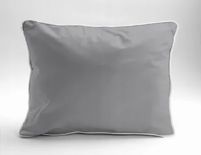 Image de Detexpol Pure Housse de coussin Satin de coton Gris Clair 50x60 cm