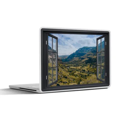 Produktbild von MuchoWow® Laptop Aufkleber Sticker Cover Aussicht - Berg - Natur 40x30 cm - Laptop Dekoration - Selbstklebend
