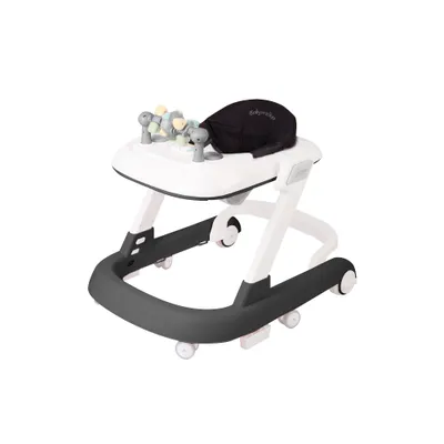 Produktbild von 2 in 1 Faltbarer Babywalker Lauflernhilfe, Höhenverstellbare Lauflernwagen mit Licht, Musik & Einstellbarer Geschwindigkeit Schwarz