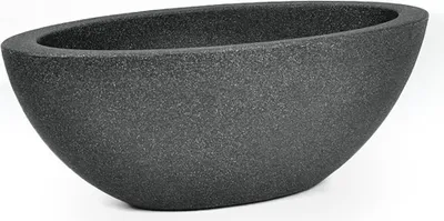 Produktbild von Pflanzschale oval Modell Capri anthrazit B/H/T 52/20/23cm Granitsteinoptik