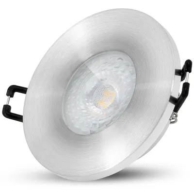 A single recessed downlight with an LED bulb.
