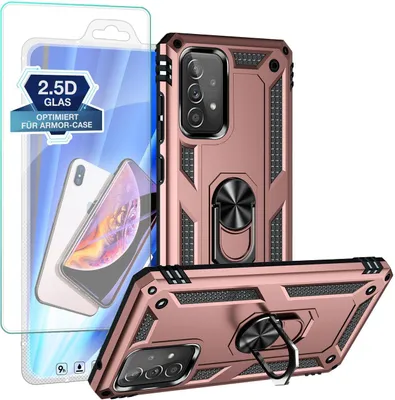 Produktbild von Armor Outdoor Hülle mit 9H Displayglas Displayschutz für Samsung Galaxy A52 / A52s – Farbe: Rosegold