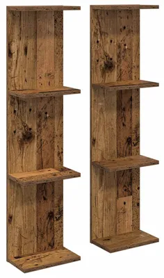 Produktbild von vidaXL Wandregal 2 pcs Altholz 22 x 15 x 100 cm Holzwerkstoff