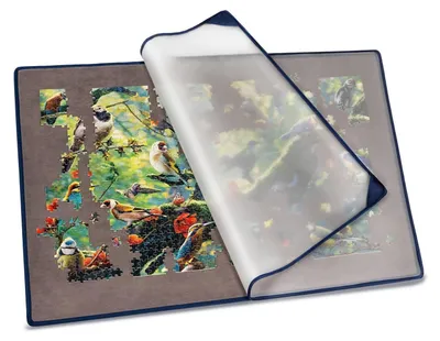 Zdjęcie produktu dla Przenośna mata do układania puzzli z pokrywą, kolor szary, do 1500 elementów