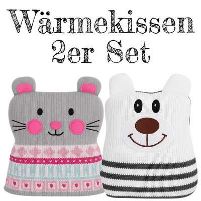 Produktbild von Wärmekissen Set Wärmekissen für Kinder Wärmetier Wärmflasche Plüsch Kuscheltier