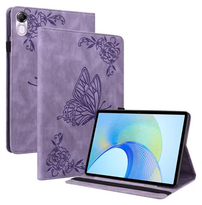 Immagine prodotto di Per Honor Pad X9 / X8 Pro Custodia in Pelle finta con motivo a farfalla Viola