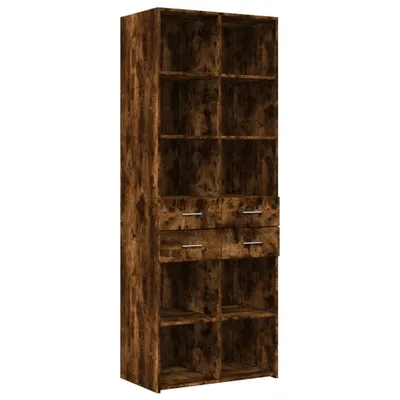 Produktbild von Highboard Räuchereiche 70x42,5x185 cm Holzwerkstoff