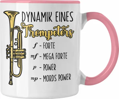 Produktbild von Trendation - Lustige Trompete Tasse Geschenk für Trompeten-Spieler (Rosa)