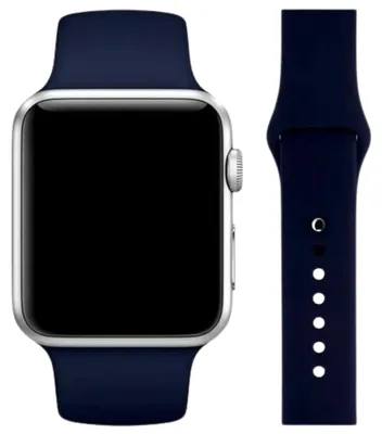 Imagen del producto de Correa De Silicona Para Apple Watch De Mercury, Color Azul Marino, Tallas 42/44/45 Mm