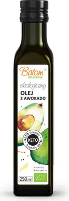Zdjęcie produktu dla OLEJ Z MIĄŻSZU AWOKADO TŁOCZONY NA ZIMNO KETO250 ml - BATOM