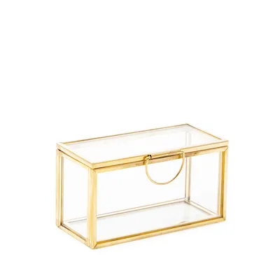 Zdjęcie produktu dla HOMLA Szkatułka na biżuterię GRAZIA mini złota 9x4x5cm