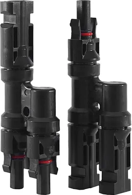 Produktbild von T Solarstecker Verteiler Buchse für MC4 Solarpanel Adapter Paar Solarkabel +/- 2-Fach Verbinder Photovoltaik